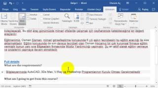 Yakın Kampüs - Word 2016 Ders 1 - Görünümler