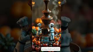 Miniature Chefs in Awe of a GIANT Chocolate Fountain! | Ultra Realistic Micro World