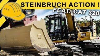 Steinbruch Action! Test CAT 320 & mobile Brechanlagen in Aktion