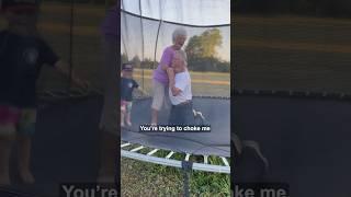 Great-grandma has first trampoline experience ️