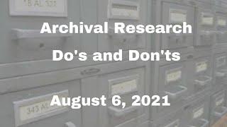 5 Do's and Don't of Archival Research