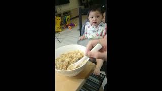寶寶餵食秀(6)雞蓉玉米粥 Baby Food Show(6) Chicken porridge
