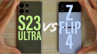 Samsung Galaxy S23 Ultra vs Z Flip 4 SPEED TEST!