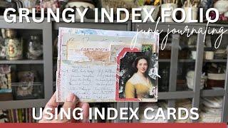 Got Index Cards? YOU Can Make This EASY BEGINNER Friendly Grungy Index Card Folio Junk Journal