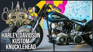 Harley-Davidson Knucklehead - pinstriping, lettering and gold leaf