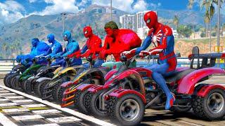 TEAM RED VS TEAM BLUE (SPIDER MAN, HULK) | Street Blazer Racing EVENT  And The Winner is ... #1029