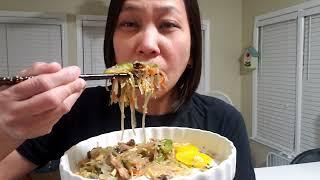 Korean Cap Jae Mukbang. HOME MADE!