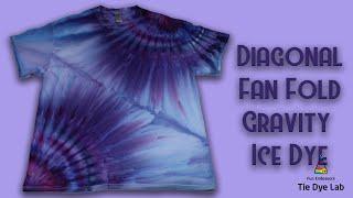 Tie Dye Designs: Ice Dyed Diagonal Fan Fold