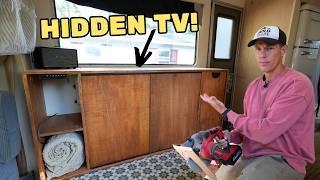 RV Renovation Game Changer! DIY Custom Entertainment Center