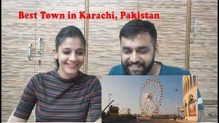 Bahria Town Karachi Street View 2020 React by Indian Couple