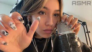 ASMR  BEST NAIL + MIC TRIGGERS / scratching on bare,foam)