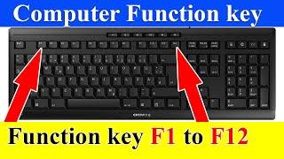 Function Key of Computer | Use of function key F1 to F12