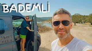 MALDİVLERE DEĞİL BADEMLİYE GİT | İzmir Bademli de Karavan Kampı | Pissa Koyu Kamp Alanları Vlog