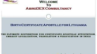 Birth Certificate Apostille for Lithuania