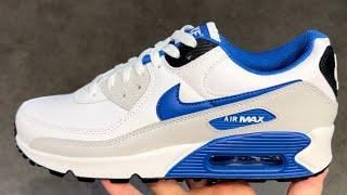 Nike Air Max 90 White Game Royal Blue Shoes