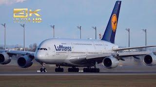 Airbus A380-841 from Lufthansa D-AIMH departure at Munich Airport MUC EDDM LH762 to Delhi India