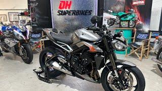 891 MILES TRIUMPH STREET TRIPLE 765 RS 2023(23) FSH IMMACULATE PX SWAP 1 OWNER @dhsuperbikes