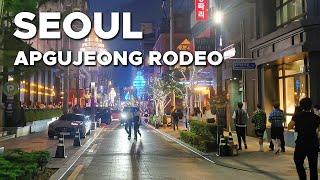 4K Apgujeong Rodeo Street Saturday Night, Real Gangnam Style Spots, Hot Girls & Guys - Walking Seoul