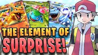 TILT YOUR ENEMIES  With A 3 ENERGY DECK?! (RED'S TEAM) In Pokemon TCG Pocket! (TOURNAMENT GAMEPLAY)