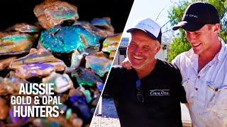 The Cheals Dig Out Glistening Opal Worth $75,000! | Outback Opal Hunters