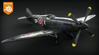 How I Created this Supermarine Spitfire 3d Model in Blender ️
