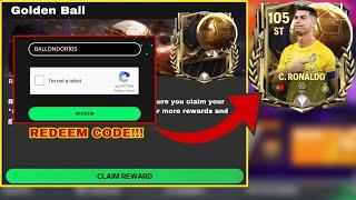 OMG!  BALLON D’OR REDEEM CODE IS HERE! CLAIM NEW CODE FOR FREE GIFTS IN FC MOBILE 25!