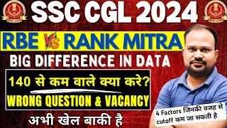 SSC CGL 2024 | rbe vs rank mitra data | 4 factors जो cutoff कम कर सकते हैं? | mains की तैयारी किसको?