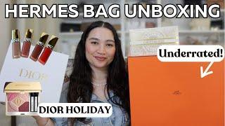 HERMES BAG UNBOXING! Dior Beauty Holiday + Italo Jewelry