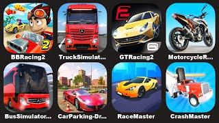 Race Master 3D,TruckSimulator,BB Racing 2,GT Racing 2,Bus Simulator Ultimate,Car Parking Multiplayer