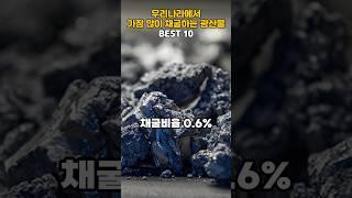 우리나라에서 가장 많이 채굴하는 광산물 BEST 10