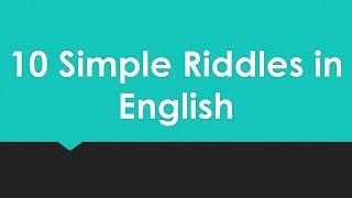 10 Simple Riddles in English