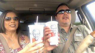 KFC Kentucky Fried Chicken Mobile Mukbang with Mike & Leslie MnL Happy Together Vlogs