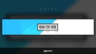 FREE GFX: Free Photoshop Banner Template: Clean 2D Custom Colors Banner Design