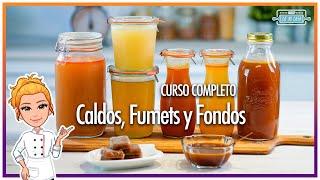  Cómo Hacer CALDOS CASEROS, FUMETS, FONDOS Claros y Oscuros  VERDURAS, JAMÓN, PESCADO, TERNERA...