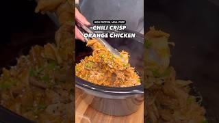 Macro-Friendly, High Protein Chili Crisp Orange Chicken #shorts