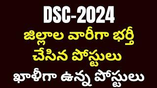 DSC-2024 District wise filled and vacant posts details