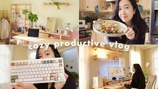 Cozy Productive Vlog | Morning Routine,  Artisan Keycaps Unboxing, Moodboard Candle Design With Me 