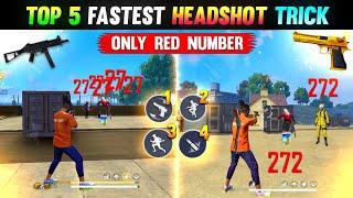 Top 5 Headshot Trick For M1887 Ump & Desert Eagle  || One Tap Headshot Trick || Free Fire #11