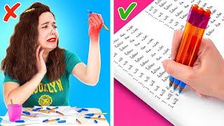 FUNNY DIY SCHOOL HACKS || Amazing Painting Hacks and Cool DIY School Supplies by 123 GO! Series