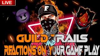 FREE FIRE LIVE STREAMING GUILD TRIALS REACTIONS ON YOUR GAMEPLAY  #ff #fftelugu