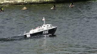 RAF Crash Tender. 36" wooden model by SLEC.