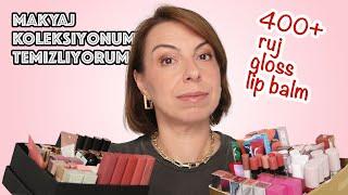 MAKYAJ KOLEKSİYONUMU TEMİZLİYORUM // RUJ , GLOSS , LIP BALM