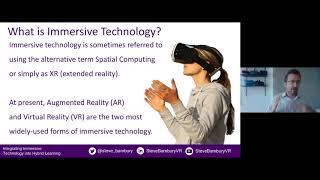 Keynote: Integrating Immersive Technology during Hybrid Learning