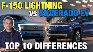 Top 10 Differences: 2024 Chevy Silverado EV vs. Ford F-150 Lightning