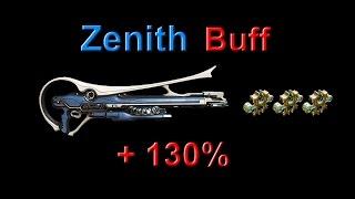 Warframe: Zenith Buff (before and after comparison)