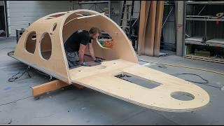 Man Builds Amazing DIY TRAILER CAMPER CARAVAN | Start to Finish by @christiangreen612