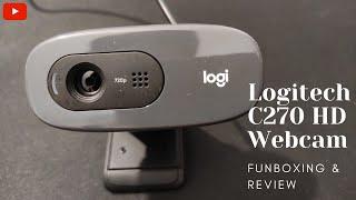 Logitech C270 HD Webcam Unboxing & Review || amunboxing