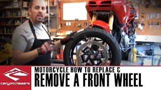 How to Remove and Replace a Front Motorcycle Wheel