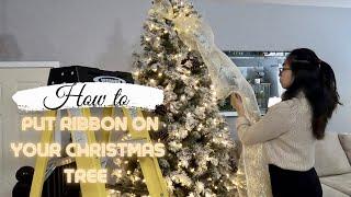 HOW to Put RIBBON on CHRISTMAS TREE