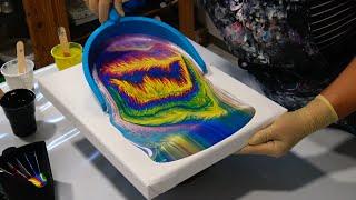 Dustpan Acrylic Pour with Primary & Secundary Colors ~  Wednesday 2.10.2024 Live!